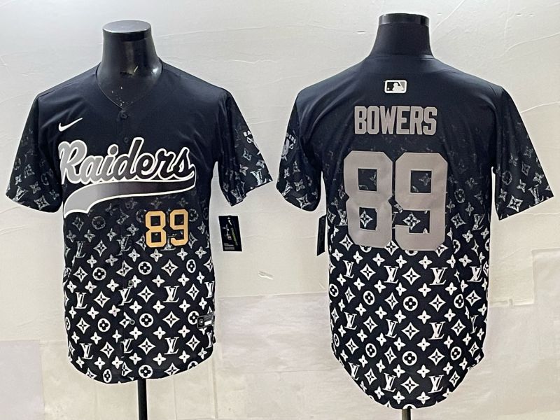 Men 2025 Nike Oakland Raiders #89 Bowers black Limited NFL Jersey 04
